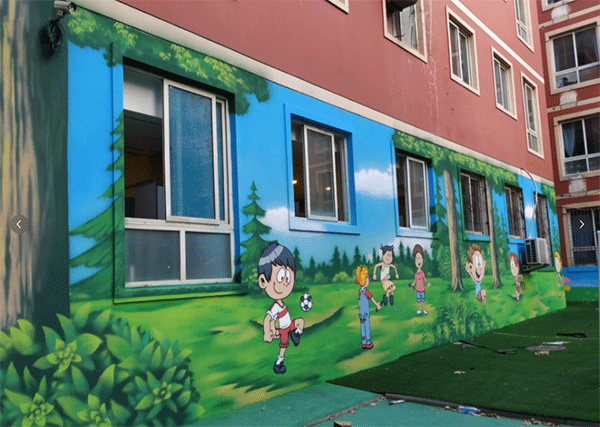 幼兒園墻噴繪如何做？